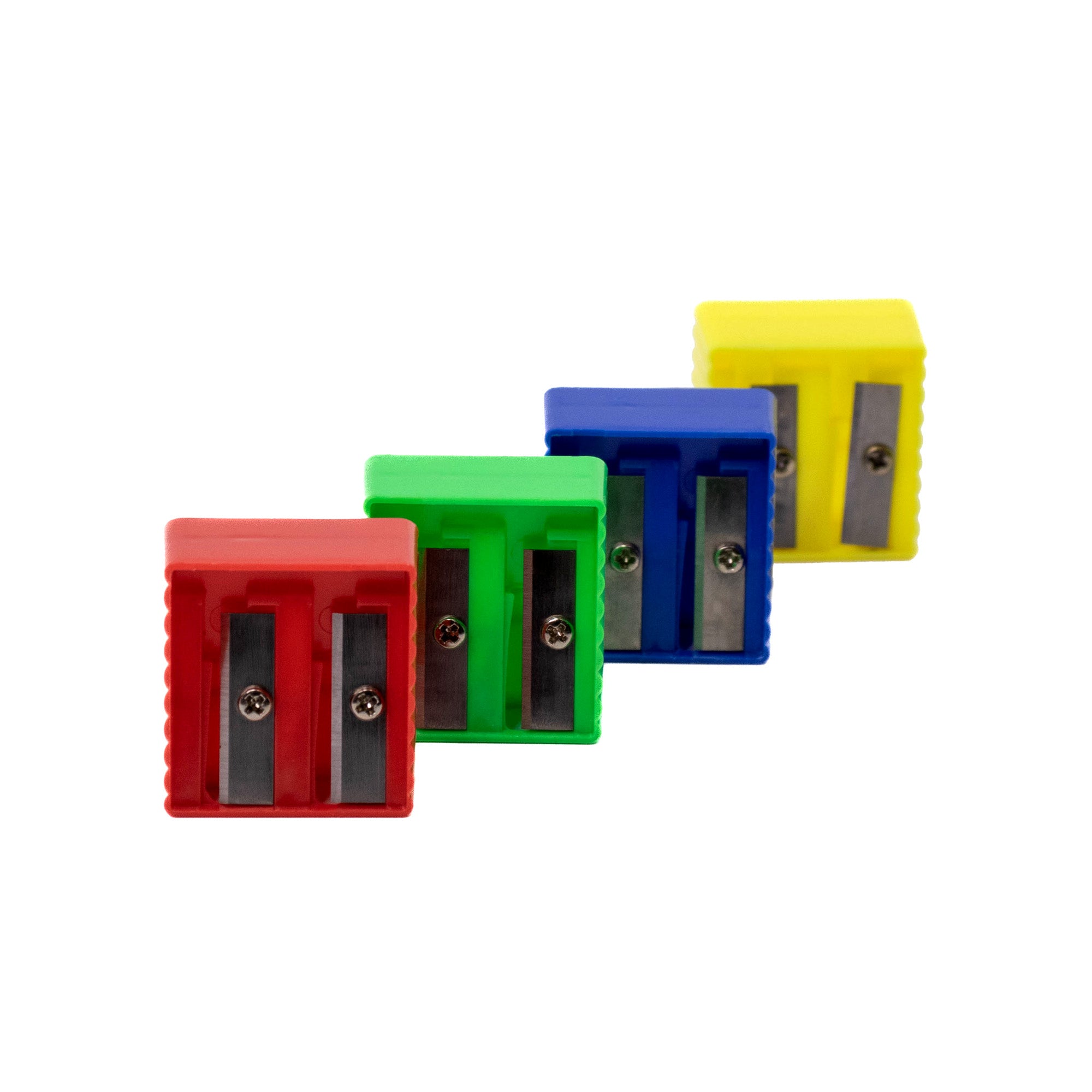 Kids 2 Hole Pencil Sharpener in 4 Assorted Colors - Wholesale School Supplies Bulk Case of 240