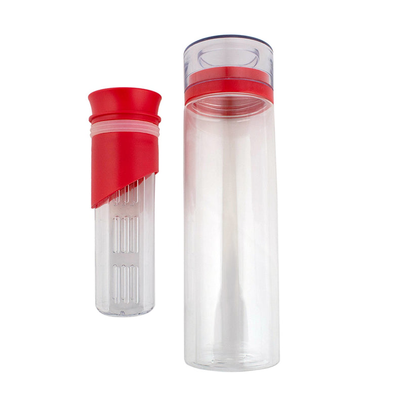 Wholesale Fruit Infuser 25 oz Water Bottle in Red - Bulk Case of 24 - INFUSER1-RED-24