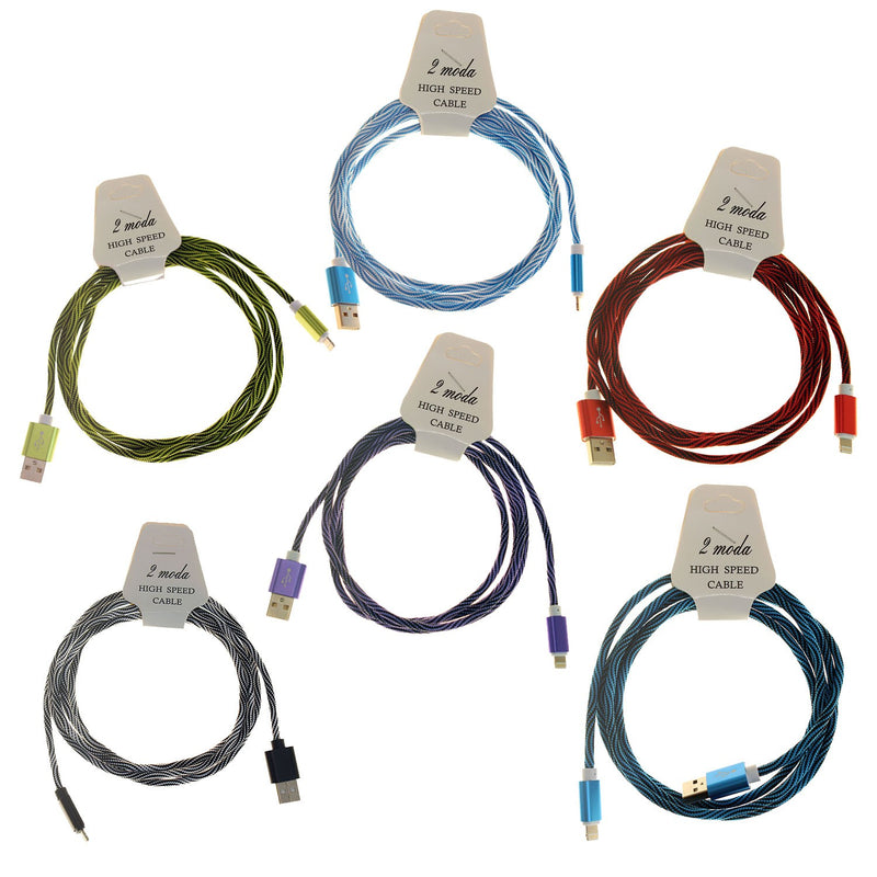 Wholesale High Speed Android Cable in 5 Randomly Assorted Colors - 8879-TF-ASST
