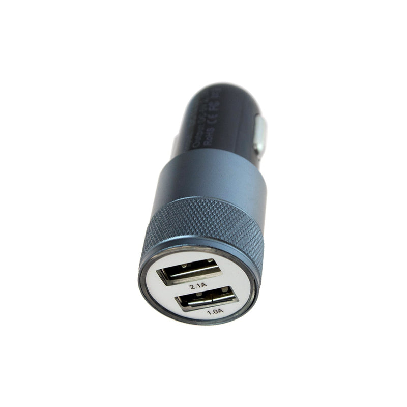Wholesale 2 Slot Black USB Car Charger in 4 Assorted Colors - Bulk Case of 24 - 8839-USB-CHARGER-ASST-24