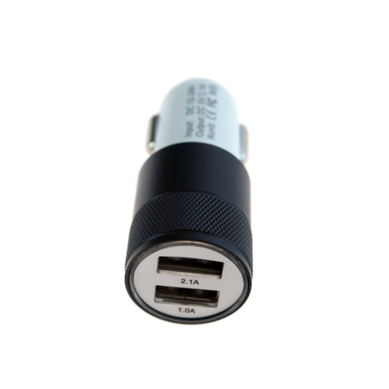 Wholesale 2 Slot Black USB Car Charger in 4 Assorted Colors - Bulk Case of 24 - 8839-USB-CHARGER-ASST-24