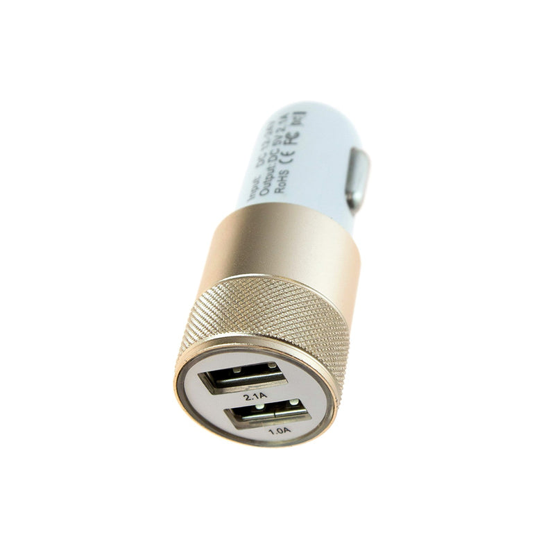 Wholesale 2 Slot Black USB Car Charger in 4 Assorted Colors - Bulk Case of 24 - 8839-USB-CHARGER-ASST-24
