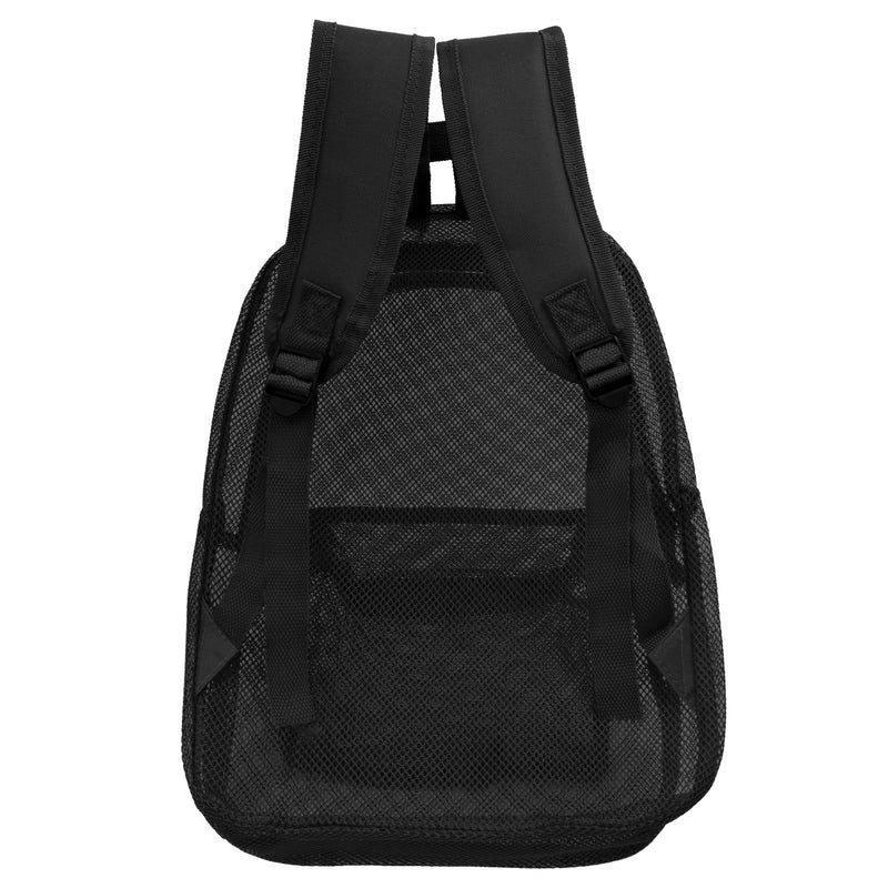 17'' Mesh Wholesale Backpacks Black Colors Case of 24 Bookbags