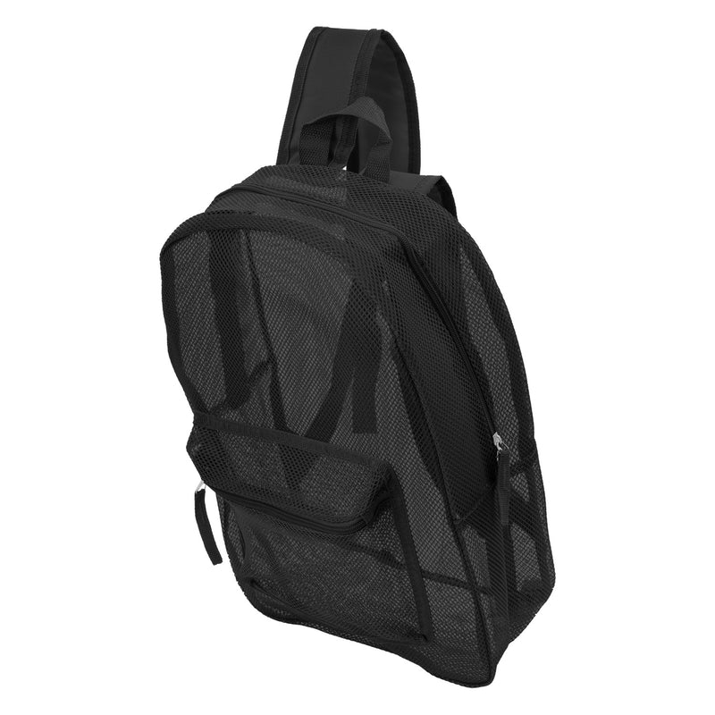 17'' Mesh Wholesale Backpacks Black Colors Case of 24 Bookbags