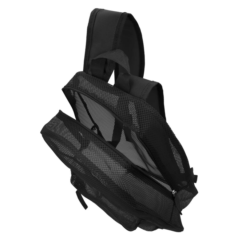 17'' Mesh Wholesale Backpacks Black Colors Case of 24 Bookbags
