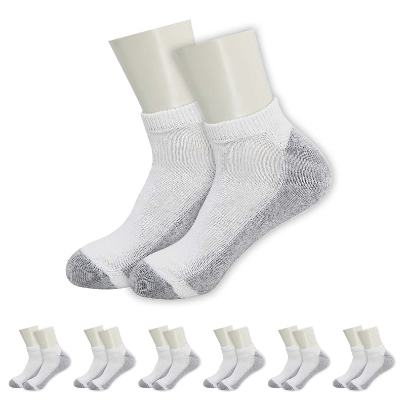 Men's Ankle Wholesale Socks, Size 10-13 in White - Bulk Case Of 96 Pairs