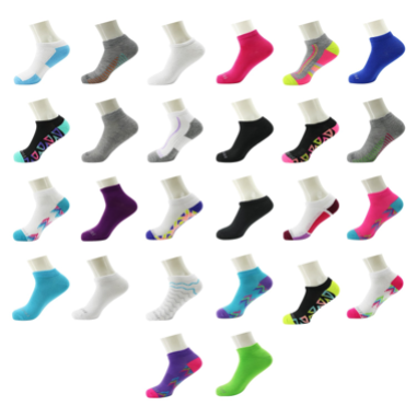 96 Pairs - Wholesale No-Show Women’s Socks, Fits Sizes 9-11 In Assorted Patterns