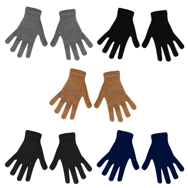 Unisex Bulk Winter Gloves in 5 Assorted Colors - Cold Weather Case of 48 Glove Pairs