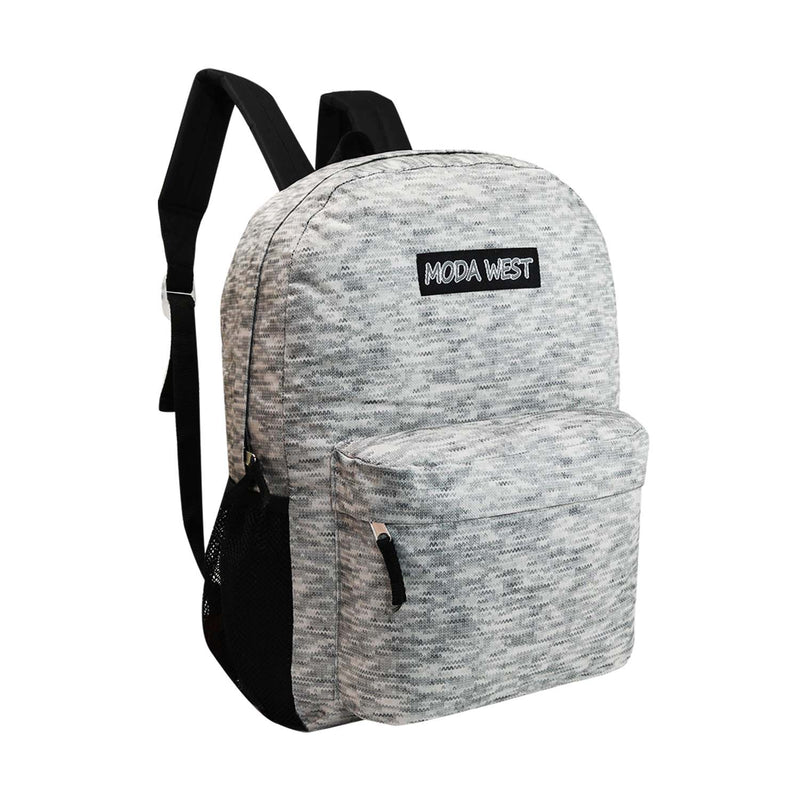 17" Classic Wholesale Backpack in Assorted Prints - Bulk Case of 24
