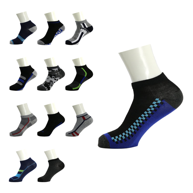 Men's No Show Wholesale Socks, Size 9-11 In Assorted Colors - Bulk Case of 96 Pairs