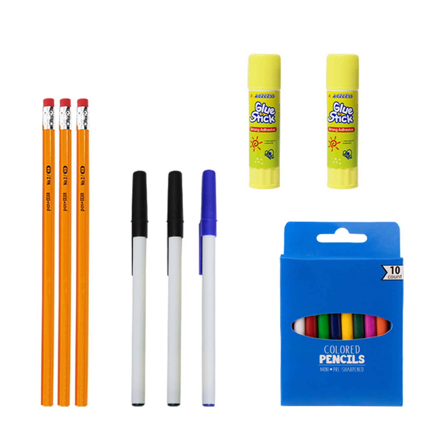 34 Piece Wholesale Premium School Supply Kits - Bulk Case of 24 Kits