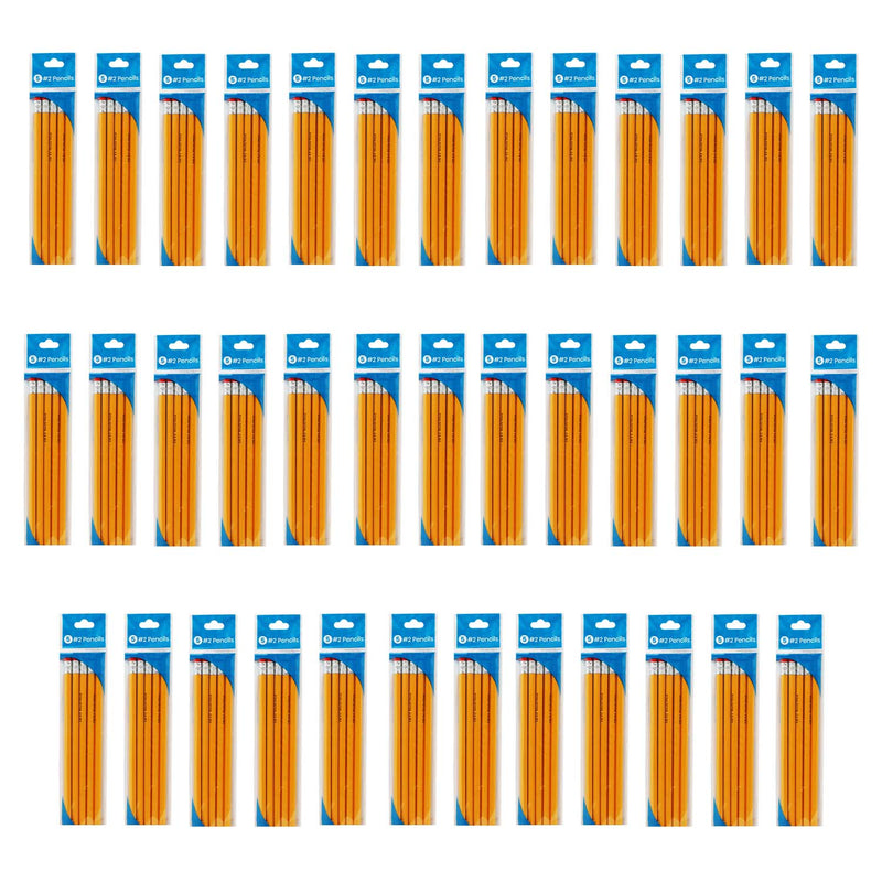 5 Pack of Unsharpened Wood Pencils - Bulk School Supplies Wholesale Case of 192 Pack of 5 Pencils Each