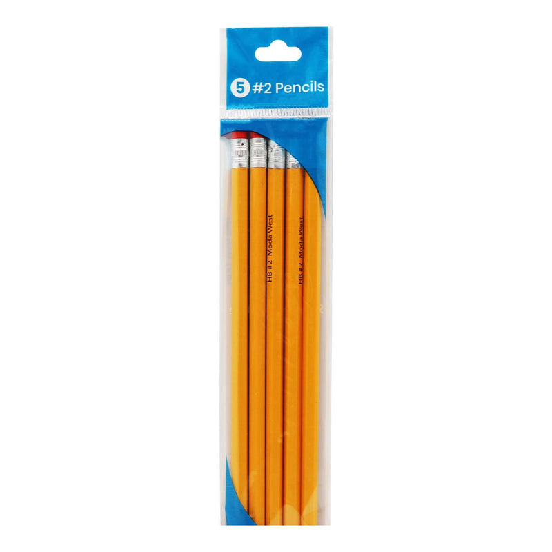 5 Pack of Unsharpened Wood Pencils - Bulk School Supplies Wholesale Case of 96 Pack of 5 Pencils Each