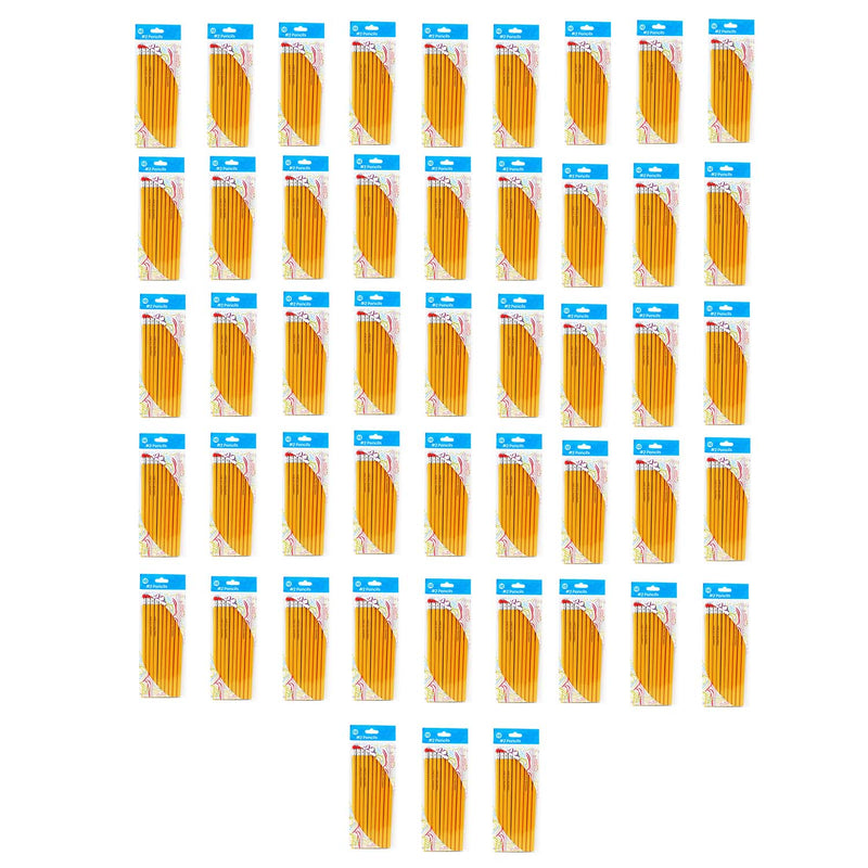 10 Pack of Unsharpened No.2 Pencils - Bulk School Supplies Wholesale Case of 48 - 10 Packs of Pencils