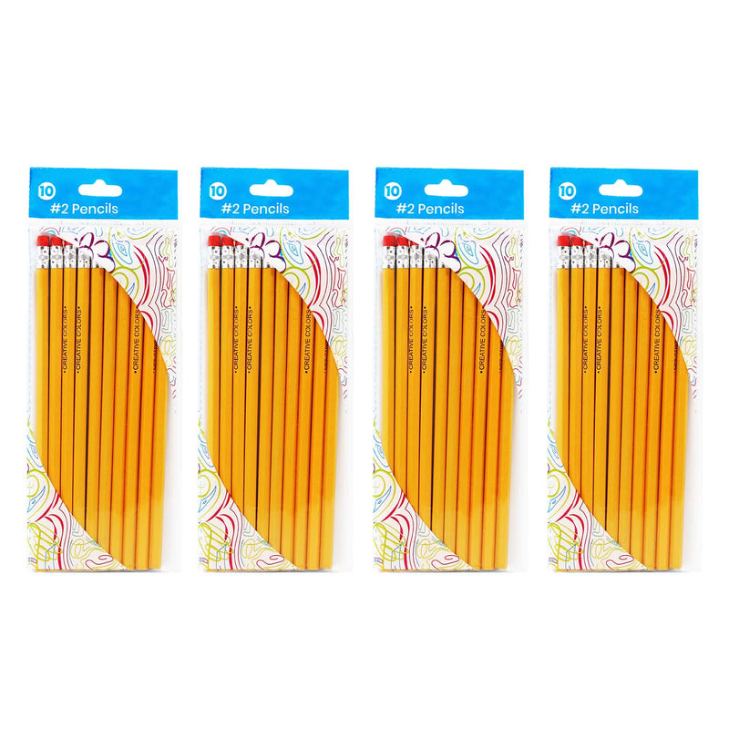 10 Pack of Unsharpened No.2 Pencils - Bulk School Supplies Wholesale C