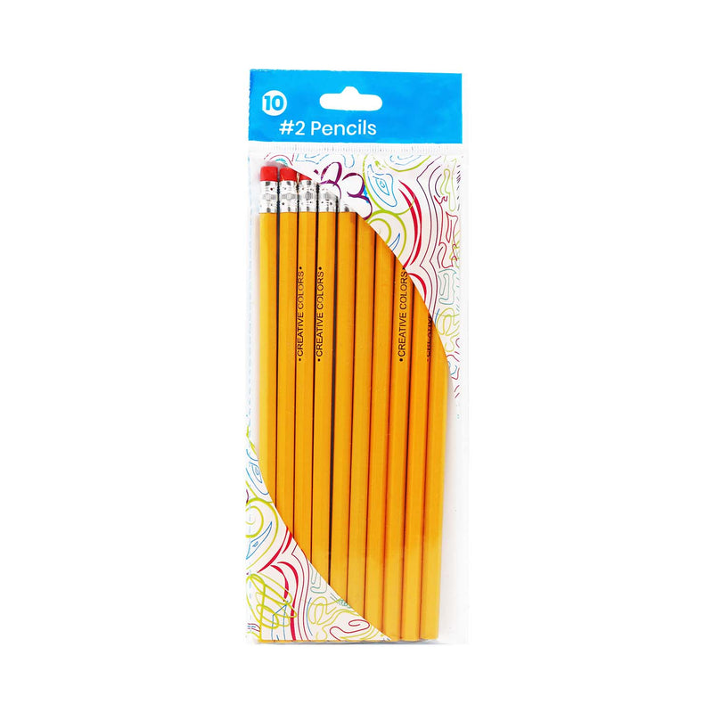 10 Pack of Unsharpened No.2 Pencils - Bulk School Supplies Wholesale C