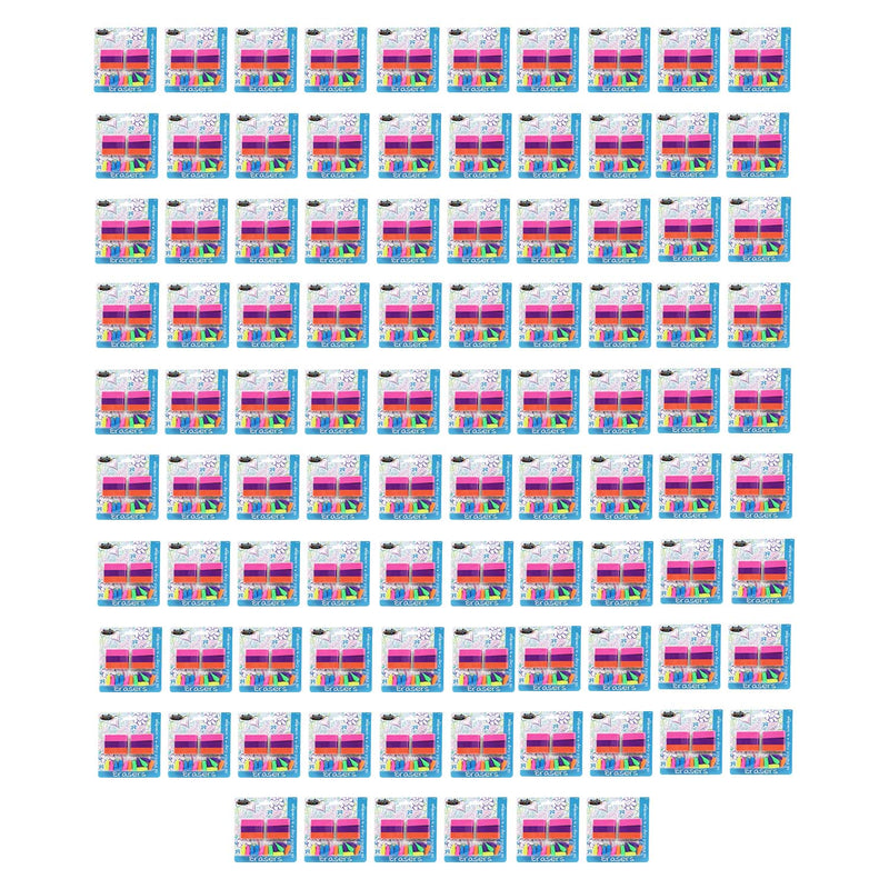 18 Pack Eraser Set - Bulk School Supplies Wholesale Case of 96- 18 Packs of Erasers