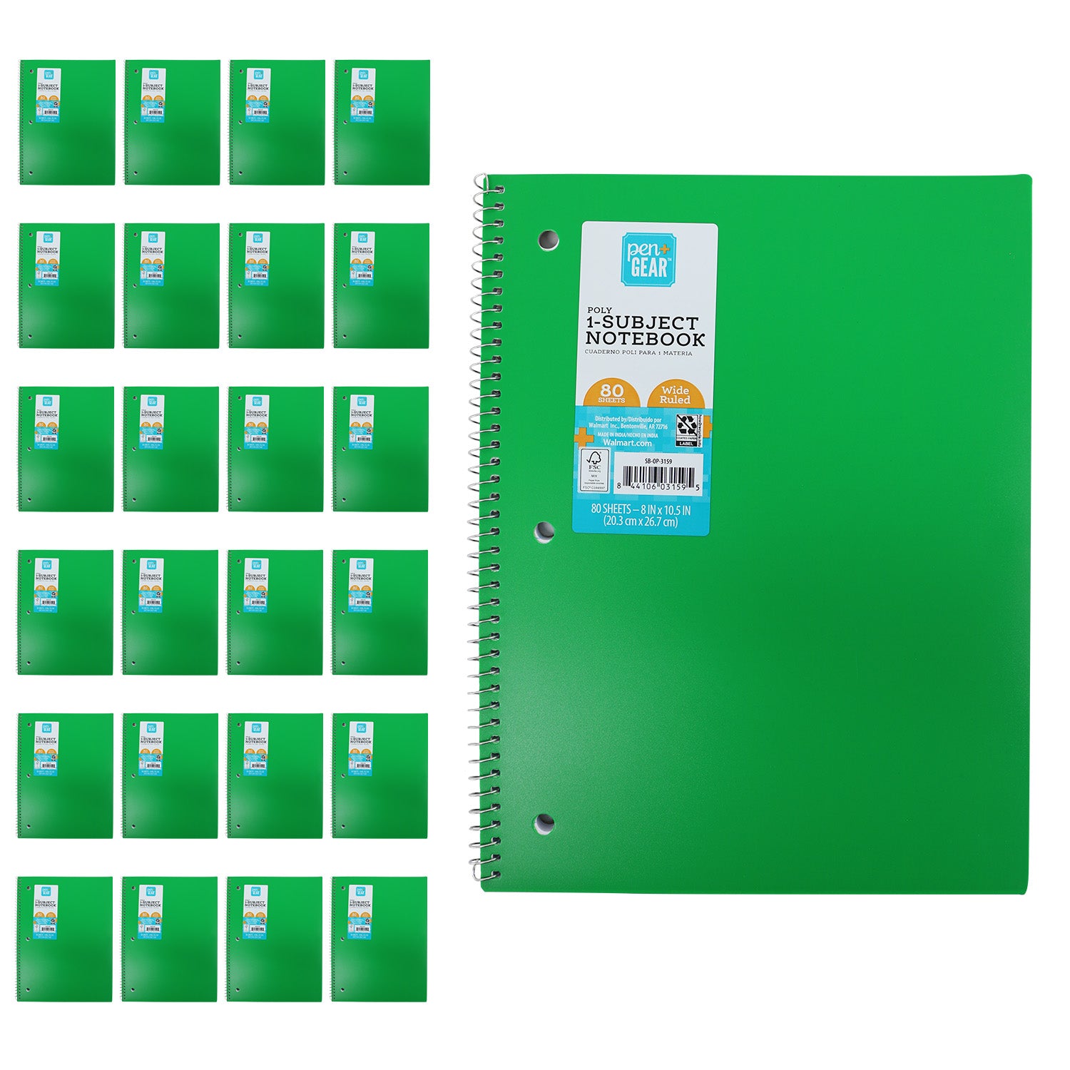Wide Ruled Notebooks - Bulk School Supplies Wholesale Case of 24 Notebooks