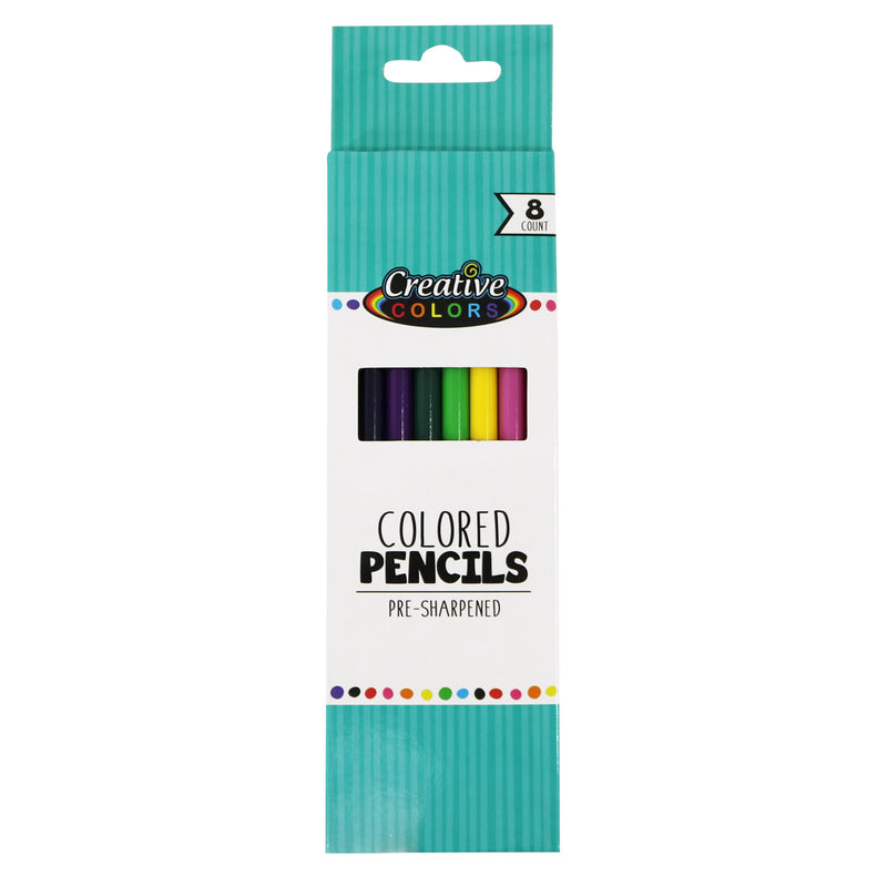 8 Pack of Colored Pencils - Bulk School Supplies Wholesale Case of 96