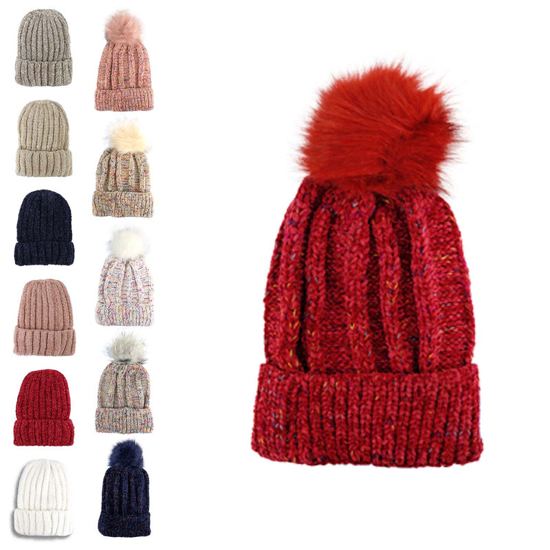 Wholesale Winter Women's Hats - One Size Fits Most- Bulk Case of 48