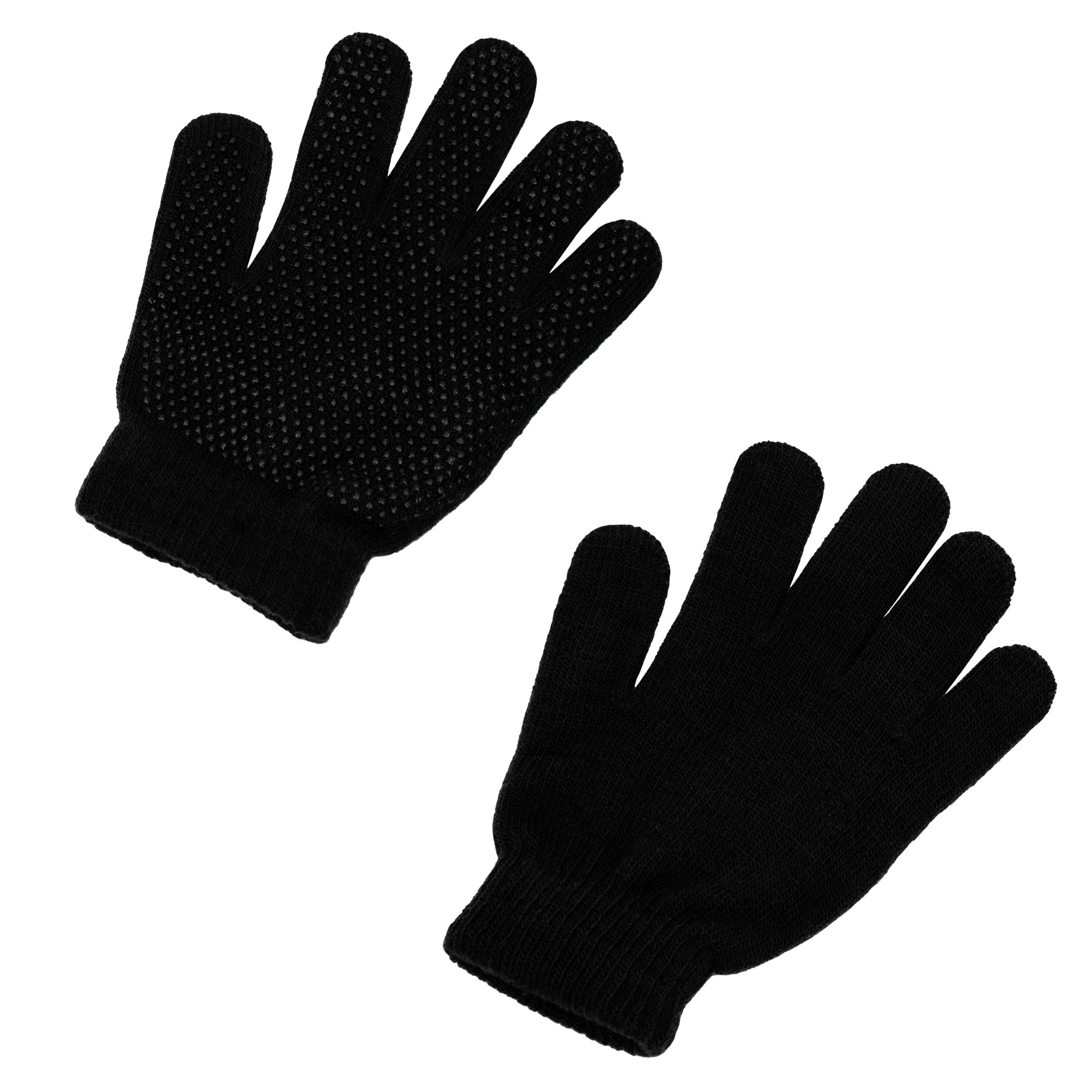 Wholesale Unisex Winter Black Knit Gloves- Wholesale Case of 96 Glove Pairs