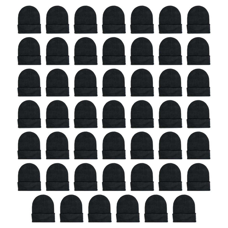 Wholesale Winter Unisex Hats- One Size Fits Most- Bulk Case of 48