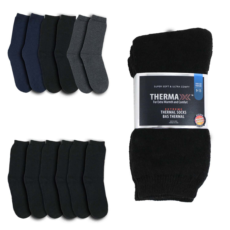 Wholesale Winter Unisex Socks- Sizes 9-13 in Assorted Colors- Bulk Case of 96