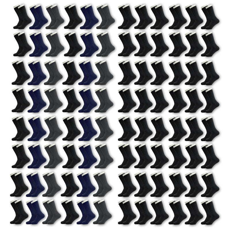 Wholesale Winter Unisex Socks- Sizes 9-13 in Assorted Colors- Bulk Case of 96